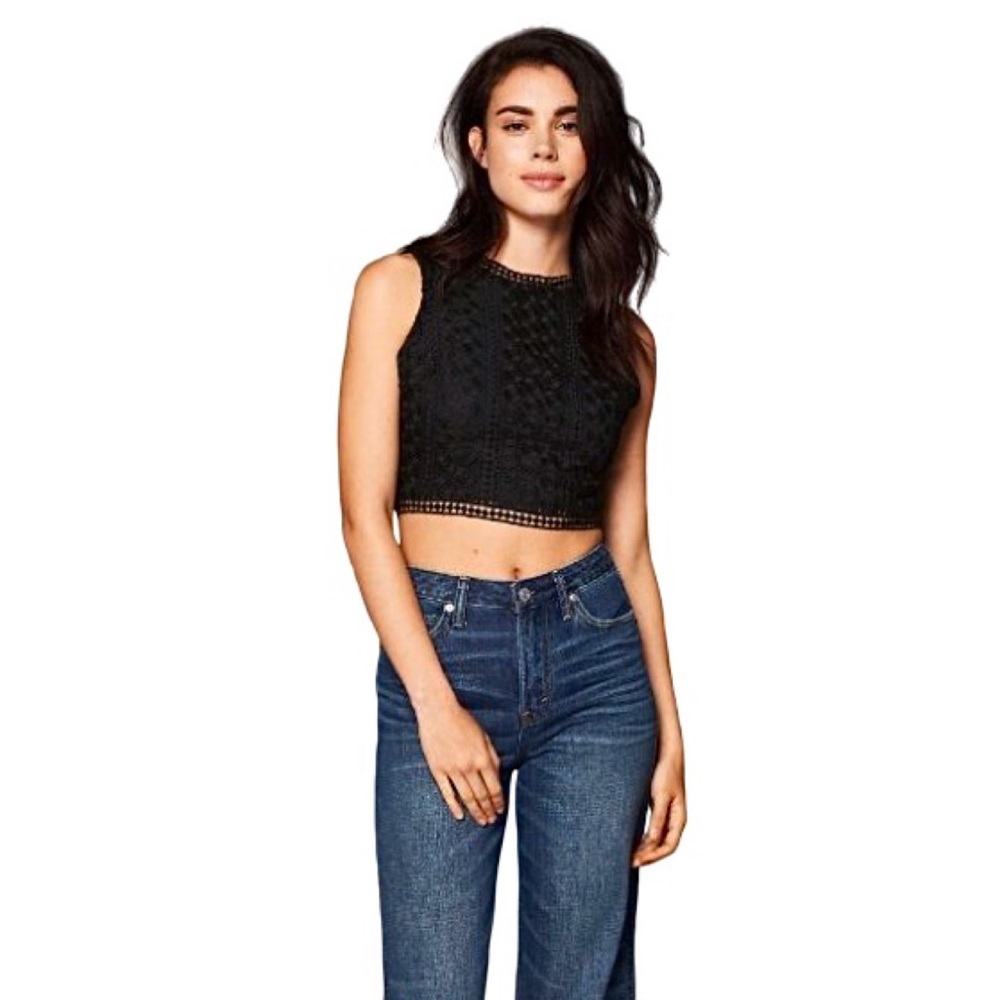 Lace Crochet Crop-Top